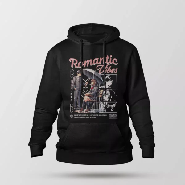 هودی انیمه طرح چتر عاشقانه Romantic Vibes