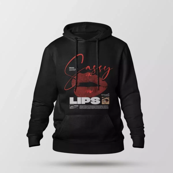هودی طرح لب قرمز Sassy Lips
