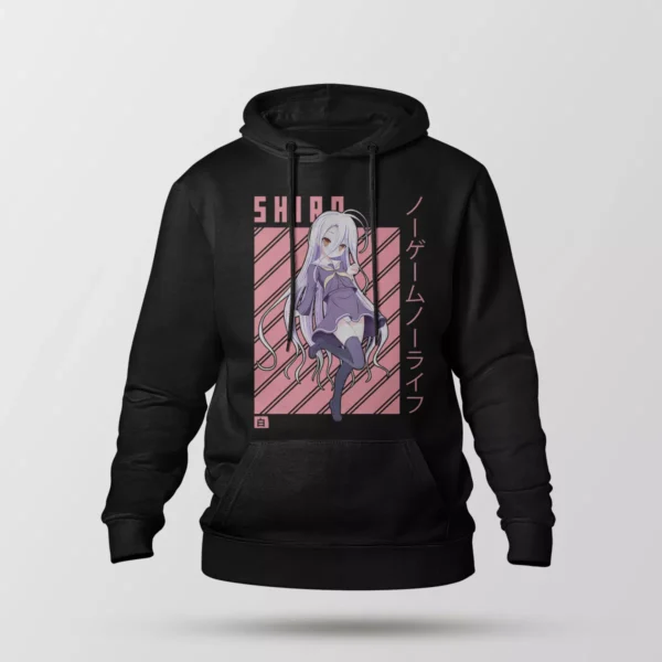 هودی انیمه No Game No Life طرح شیرو (Shiro)