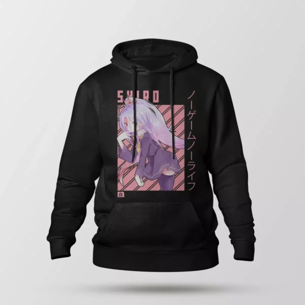 هودی انیمه No Game No Life طرح شیرو ایستاده (Shiro)