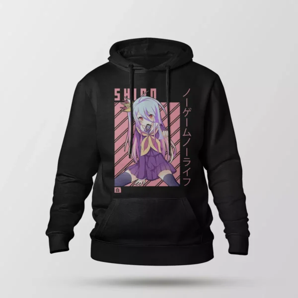هودی انیمه No Game No Life طرح شیرو تاج (Shiro)