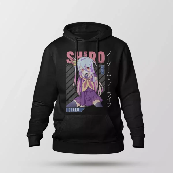 هودی انیمه No Game No Life طرح شیرو ژست (Shiro)
