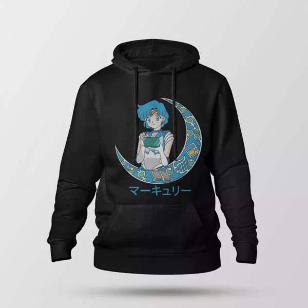 هودی انیمه سیلور مون طرح سیلور مرکوری (Sailor Mercury)