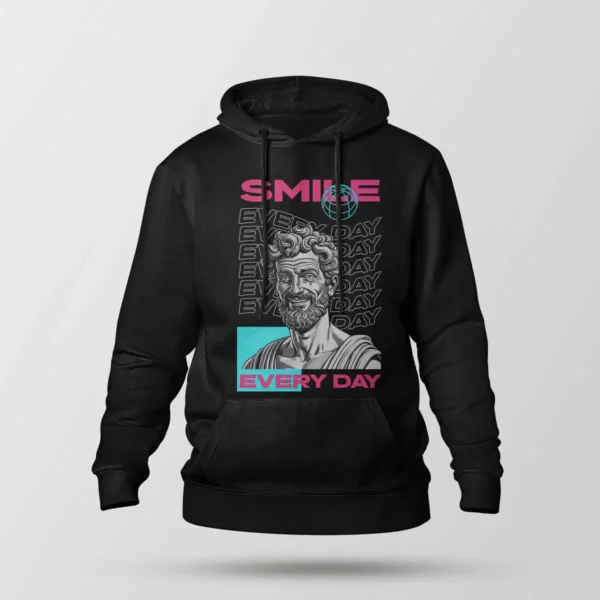 هودی طرح Smile Every Day با پیکره