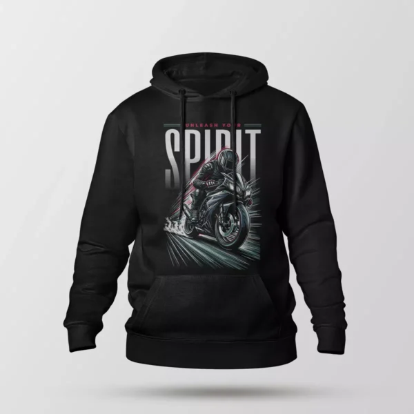 هودی موتورسوار طرح Unleash Your Spirit