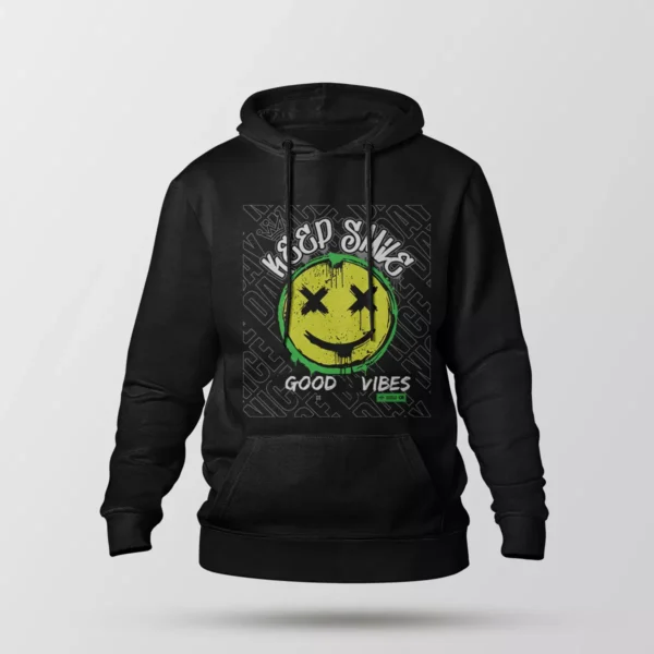 هودی اسمایلی طرح Keep Smile Good Vibes