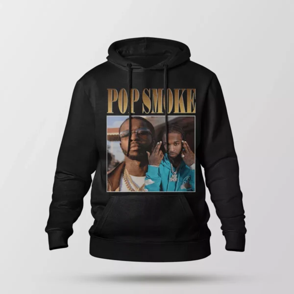 هودی پاپ اسموک طرح پرتره (Pop Smoke)