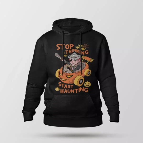 هودی هالووین طرح Stop Thinking Start Haunting