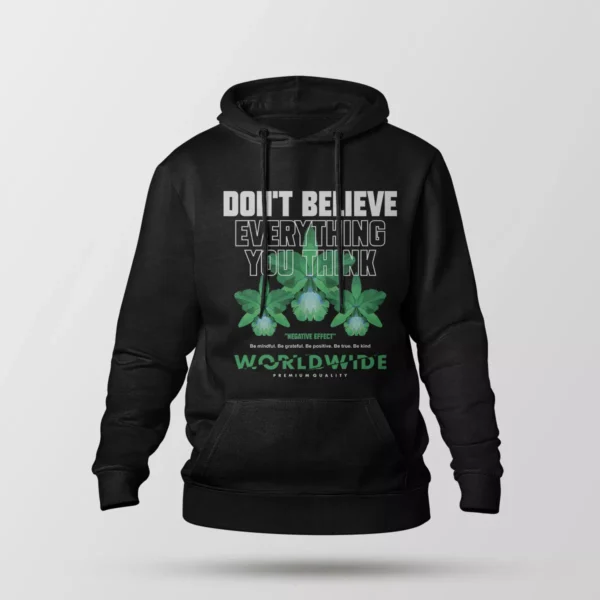 هودی تایپوگرافی Don’t Believe Everything You Think