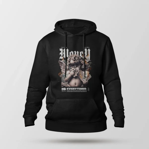 هودی فرشته دارک طرح Money Is Everything