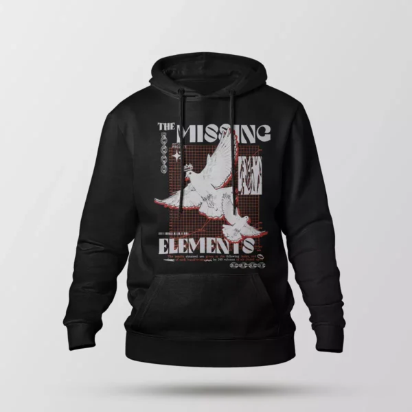 هودی کبوتر سفید طرح The Missing Elements