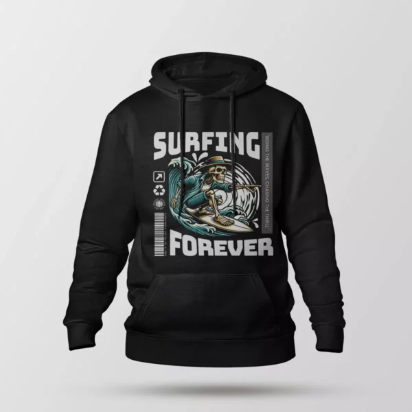 هودی تابستانی اسکلت موج‌سوار طرح Surfing Forever