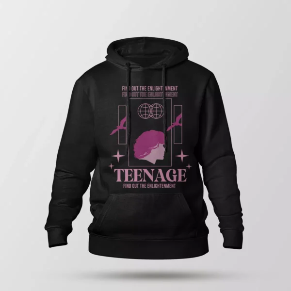 هودی تایپوگرافی نوجوان طرح Teenage Enlightenment