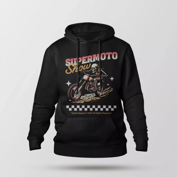 هودی موتورسواری طرح Supermoto Show