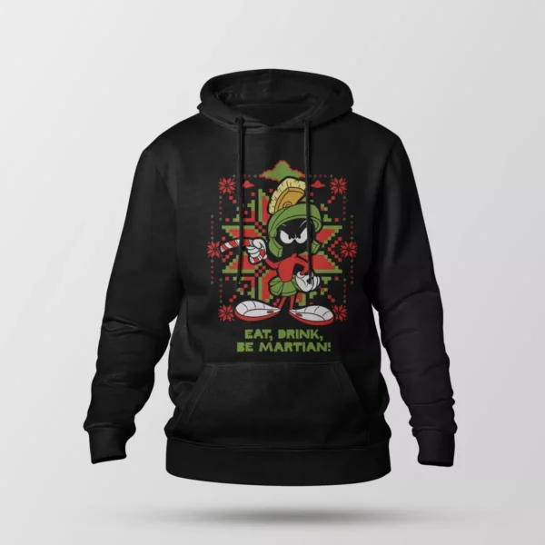 هودی ماروین مارشن کریسمسی طرح Eat Drink Be Martian