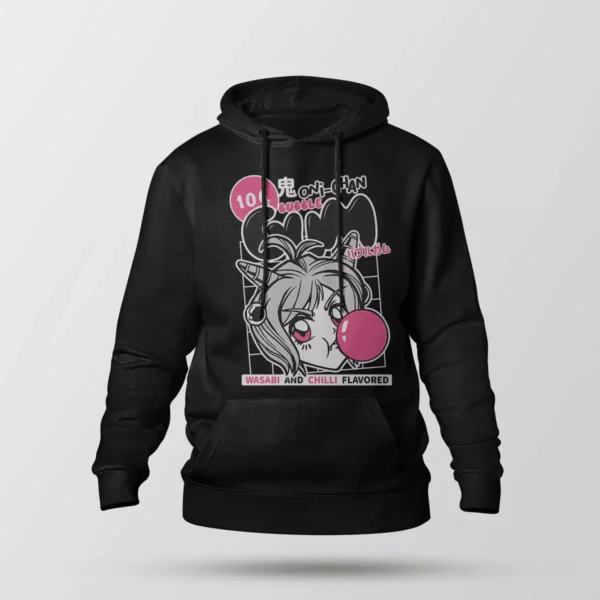 هودی دختر انیمه طرح Oni-Chan Bubble