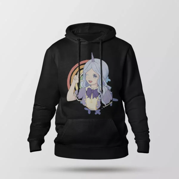 هودی انیمه طرح دختر یونیکورن فانتزی (Unicorn Girl)