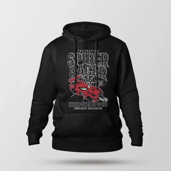 هودی مرد عنکبوتی طرح ماشین مسابقه‌ای (Spider Racer)