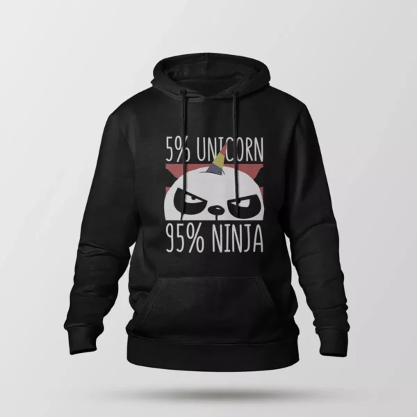 هودی پاندا طرح Unicorn Ninja