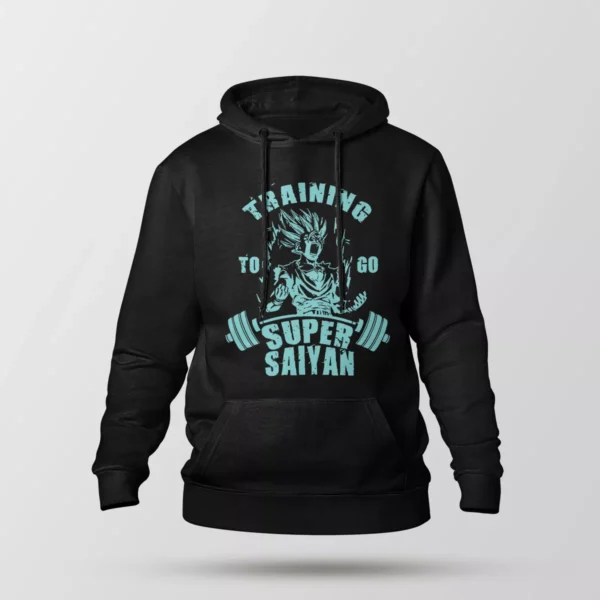 هودی انیمه دراگون بال طرح Super Saiyan بدنسازی