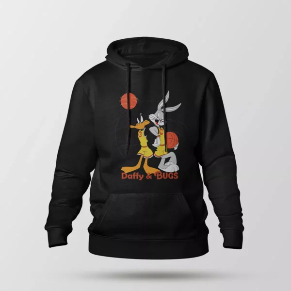 هودی کارتونی طرح بسکتبال Daffy & Bugs