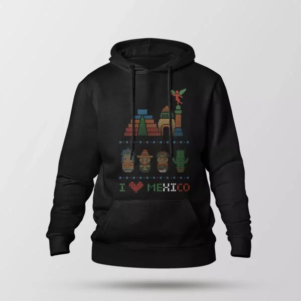 هودی طرح هرم آزتک I Love Mexico
