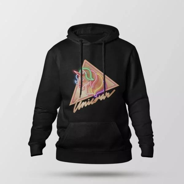 هودی اسب تک‌شاخ طرح نئونی (Neon Unicorn)