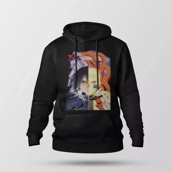 هودی انیمه ناروتو طرح ناروتو و ساسکه (Naruto and Sasuke)