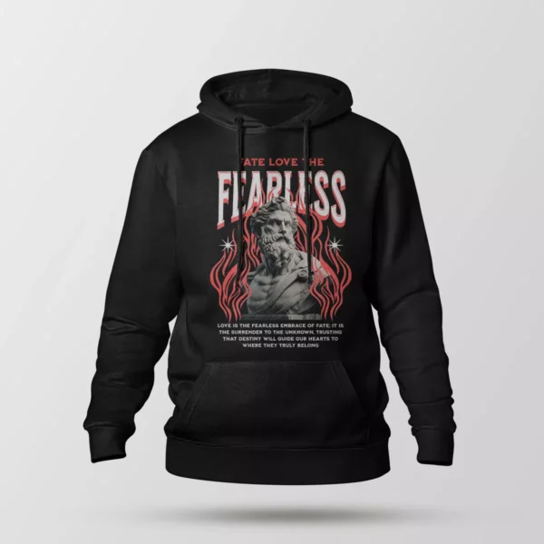هودی انگیزشی طرح Fearless با مجسمه یونانی