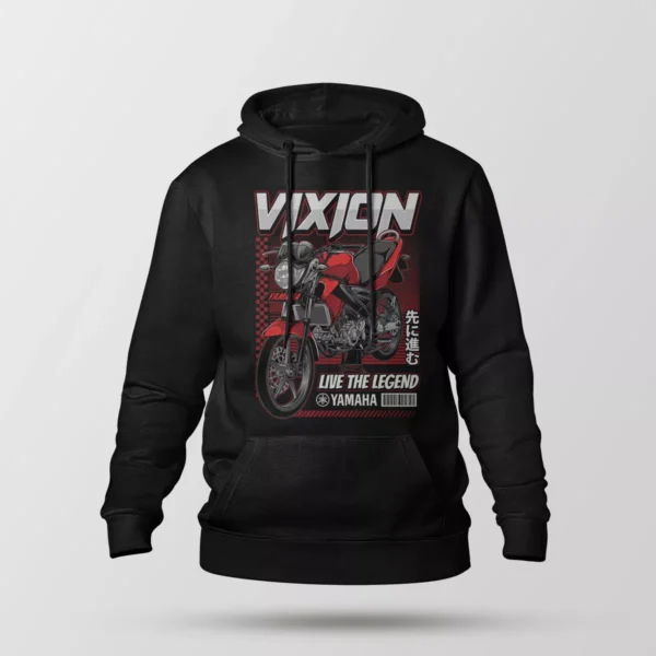 هودی موتور یاماها طرح Vixion قرمز