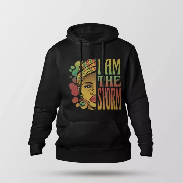 هودی زنانه انگیزشی طرح I Am The Storm