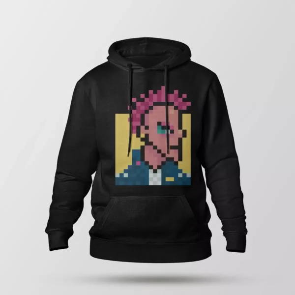 هودی پرتره پیکسلی طرح Punk Pixel