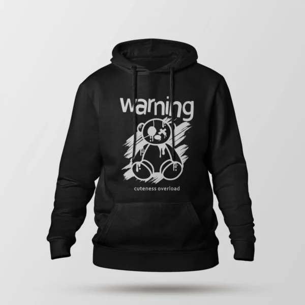 هودی خرس و نوشته Warning (استریت‌ویر)