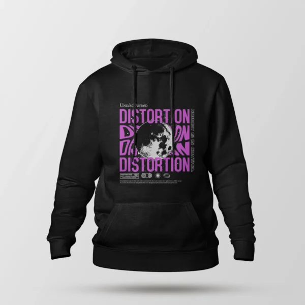 هودی نوشته Distortion و ماه