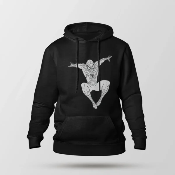 هودی مرد عنکبوتی طرح مینیمال سفید (Spider-Man)