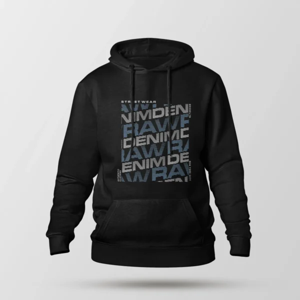 هودی تایپوگرافی و جین (Denim Typography)