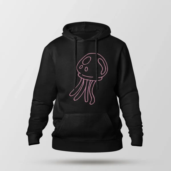 هودی باب اسفنجی طرح عروس دریایی خطی (Jellyfish)