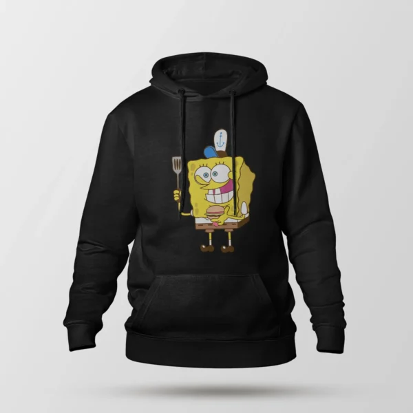 هودی باب اسفنجی طرح آشپز با ساندویچ (SpongeBob)