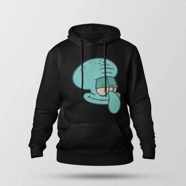 هودی باب اسفنجی طرح اسکوییدوارد خطی گریه (Squidward)