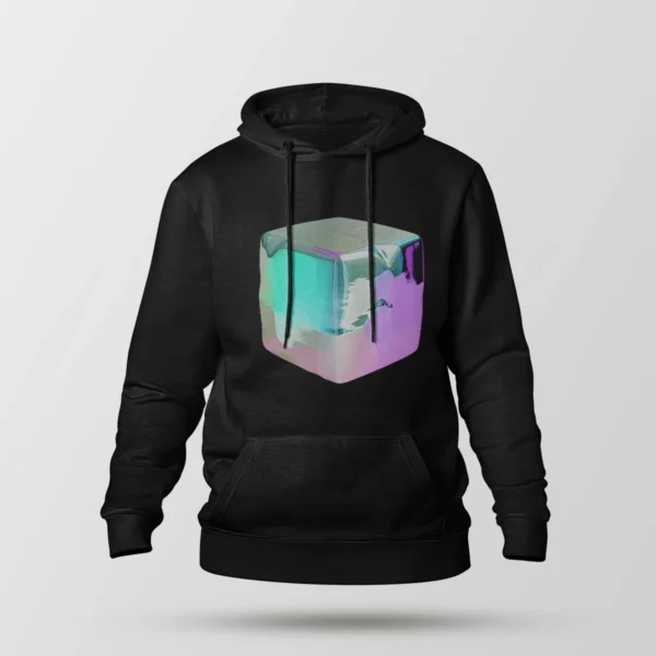 هودی طرح مکعب براق (Chrome Cube)