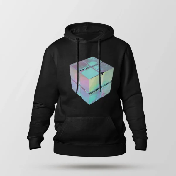 هودی طرح مکعب چهارتکه براق (Chrome Cube)