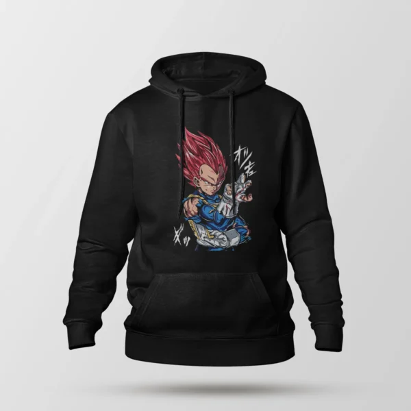 هودی انیمه دراگون بال طرح وجیتا قرمز (Vegeta)