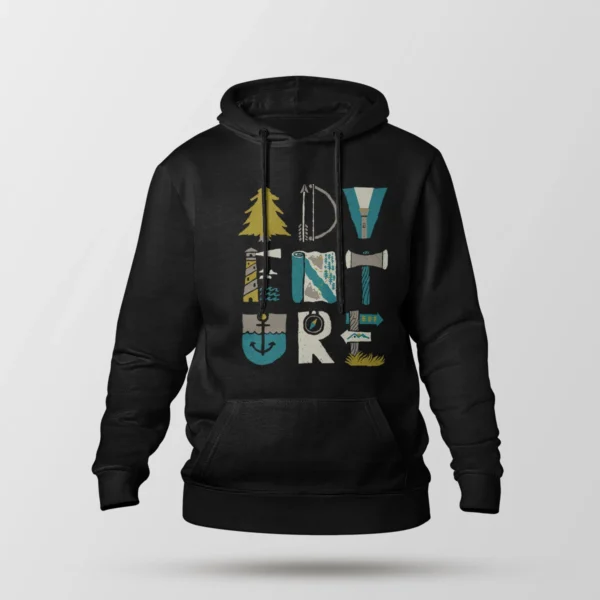 هودی ماجراجویی طرح تایپوگرافی Adventure