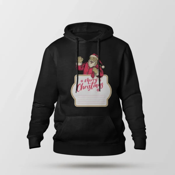 هودی کریسمس طرح بابانوئل و نوشته Merry Christmas