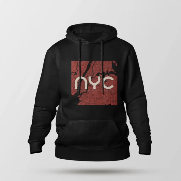 هودی نیویورک طرح NYC نقشه قرمز