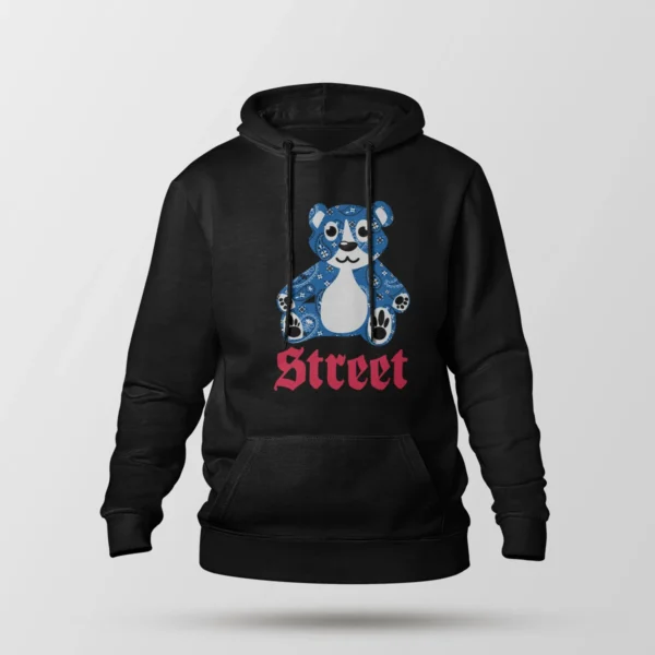 هودی خرس آبی طرح Street