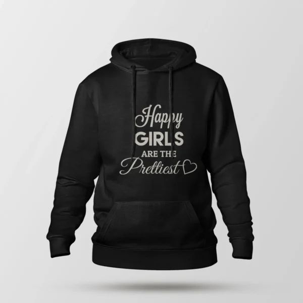 هودی دخترانه طرح Happy Girls Are The Prettiest