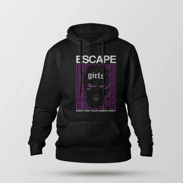 هودی ماسک دارک طرح Escape Girls