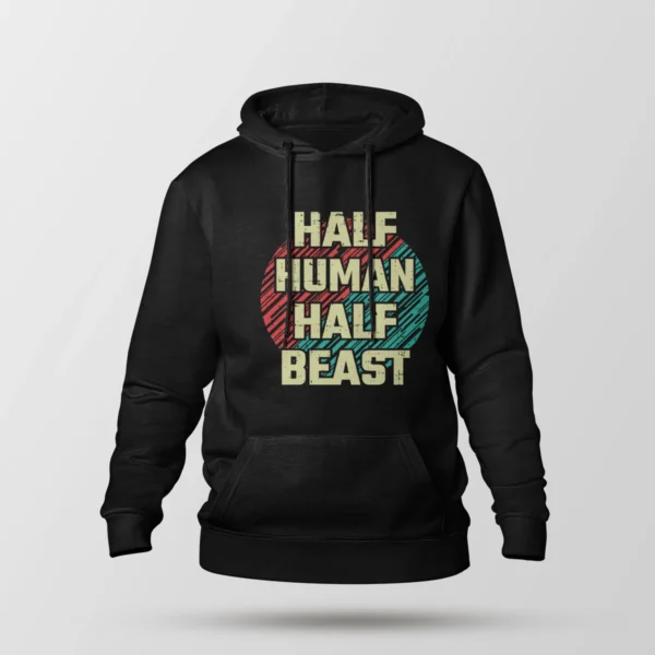 هودی بدنسازی طرح Half Human Half Beast