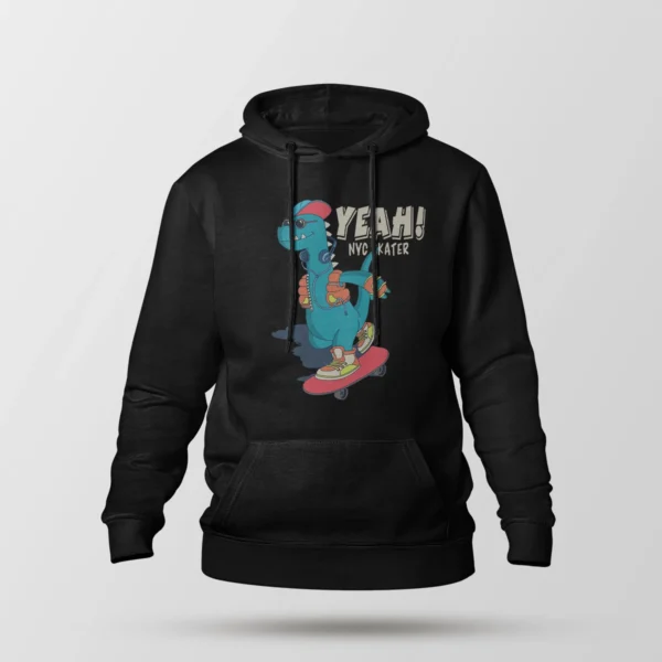هودی دایناسور اسکیت‌سوار طرح NYC Skater